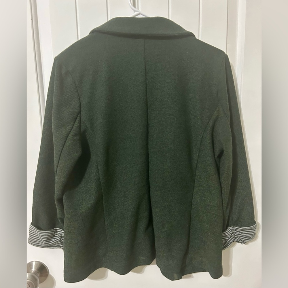 Olive Green Blazer Jacket - Picture 3 of 5